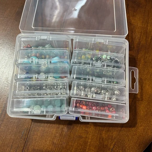 Colorful Bead Collection in Organizer - Picture 3 of 4